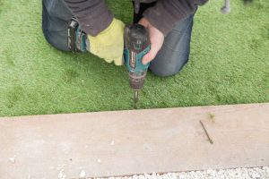 installation of artificial lawn