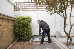 end of day 2 of garden transformation in clapham