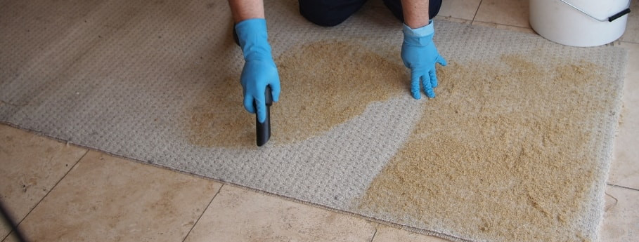 Dry carpet cleaning method