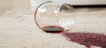 Removing wine stains from carpet