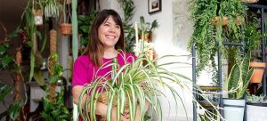 Sarah with spider plant