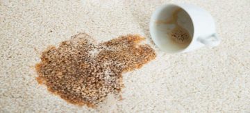 spilt coffee on carpet