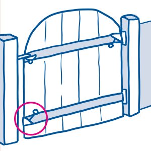 drawing of fence door