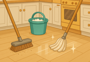 Floor mopping and cleaning