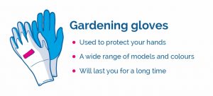 drawing of gardening gloves