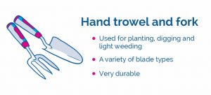 drawing of hand trowel