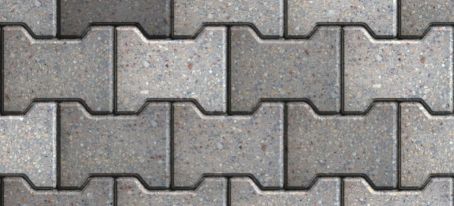 block pavings laid on concrete