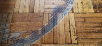 scratched floor