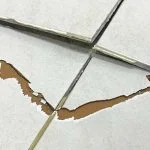 shattered floor tile