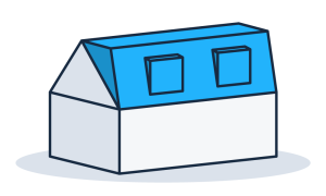 Model of mansard loft conversion