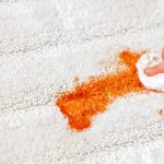 Getting tomato sauce out of white carpet