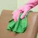 Cleaning a leather chair