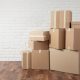 Piled office move boxes