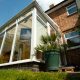 Glass conservatory on a house