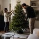 Illustration representing where to put a christmas tree