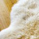 white sheepskin rug