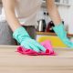 woman cleaning a kitchen