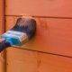 hand painting shed wall